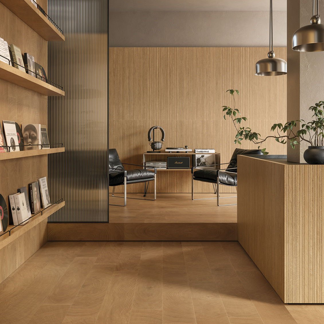 W-Circles Walnut 20x120 Amb Negozio Vinili